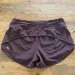 Lululemon Speed Up Shorts Burgundy Brown Color 6